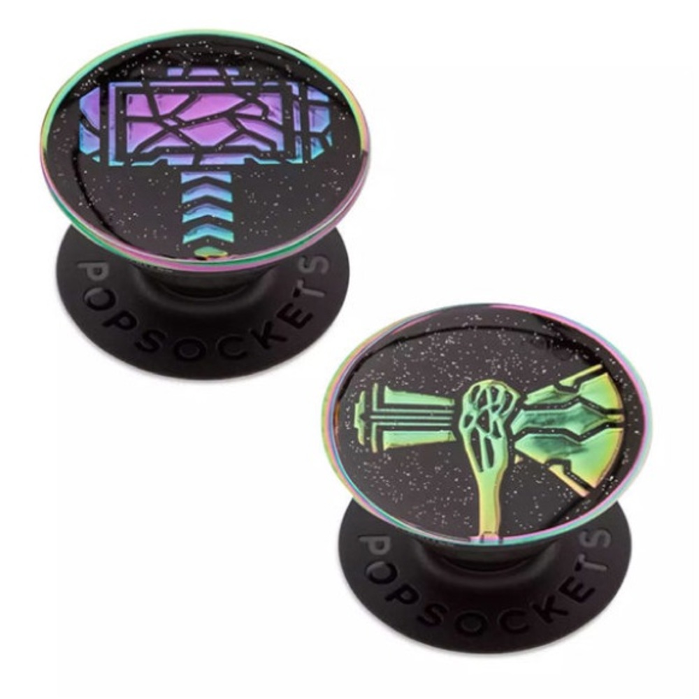 Thor Pop Socket Glitter Marvel Set Mjolnir Stormbreaker - Picture 1 of 3
